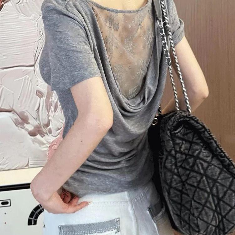 蕾絲鏤空T恤